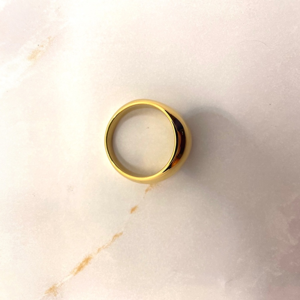 Chunky Gold Dome Ring - Picture 5 of 5